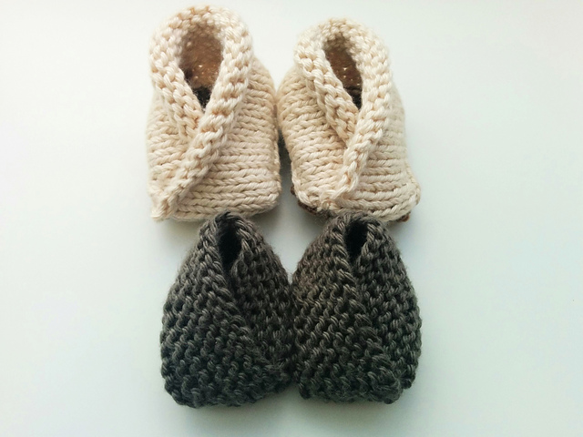 Knitting Patterns Galore Crossover Baby Booties