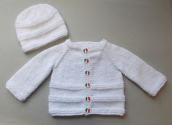 Roma Baby Cardigan and Hat
