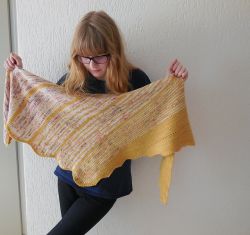 Two sides to the story shawl