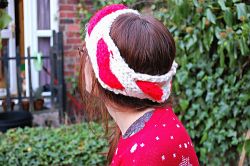 chunky candy cane headband