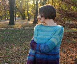 Blue Feather Sweater