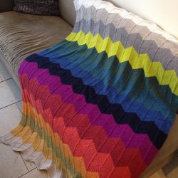 Chevron Gradient Afghan