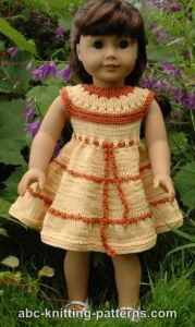 American Girl Doll Caramel Popcorn Summer Dress