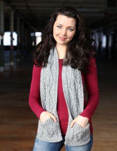 Cabled Pocket Scarf