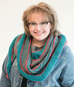 Marly’s Striped Knit Shawl