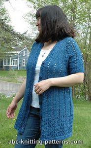 Denim Eyelet Cardigan