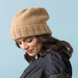 Seed Stitch Slouchy Hat