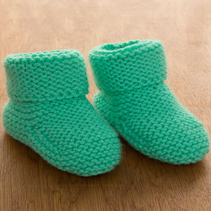 Knitting Patterns Galore - Garter Stitch Baby Booties