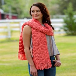 Wavy Drop-Stitch Scarf