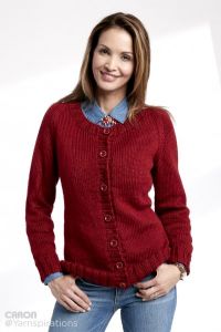 Adult Knit Crew Neck Cardigan