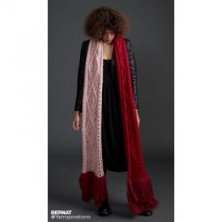 Argyle Cable Lace Knit Super Scarf