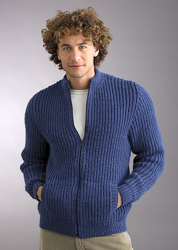 Knitting Patterns Galore - Marvel 12ply Fisherman Rib Jacket