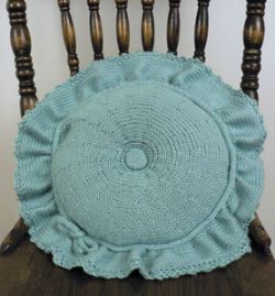 Round Ruffled Pillow