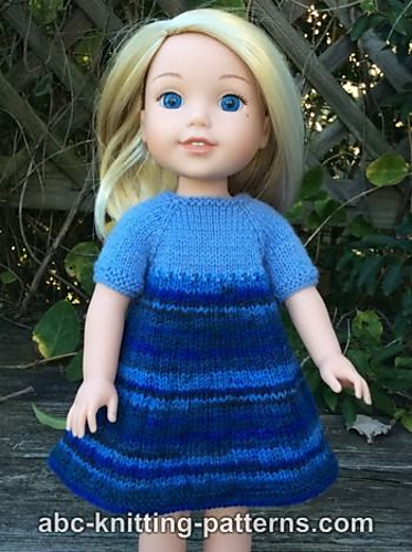 Knitting Patterns Galore Wellie Wishers Doll Dress And