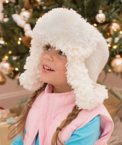 Snowy Child Earflap Hat