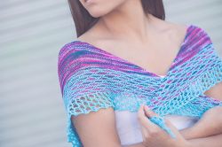 DIY Dyed Slip Eyelet Shawl