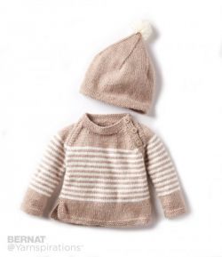 Wee Stripes Knit Pullover and Hat