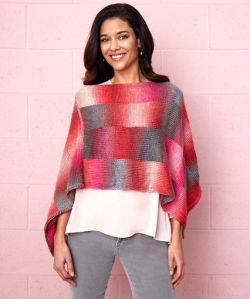 Bargello Knit Poncho