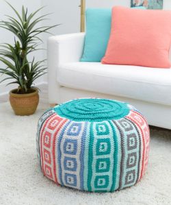 Mosaic Squares Pouf