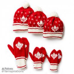 Canada Knit Toque and Mittens