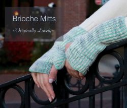 Fingerless Brioche Mitts