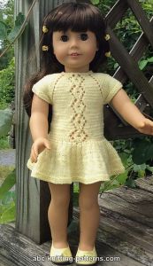 Robe d'été torsadée en dentelle pour poupée American Girl