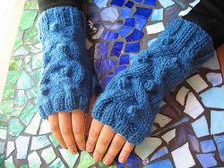 Flat Knit Fingerless Mitts