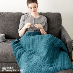 Reversible Knit Lap Blanket