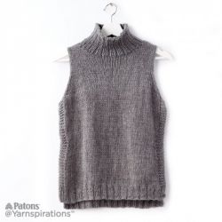 Sleeveless Knit Turtleneck