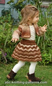 Autumn Gale Child's Chevron Skirt