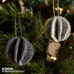 Felt Knit Circle Ornaments