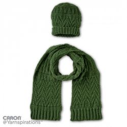 Guernsey Textures Knit Hat and Scarf
