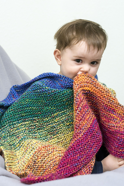 Knitting Patterns Galore Shading Rainbow Blanket