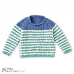 Knit Raglan Stripes Pullover