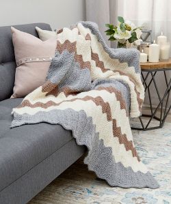 Calming Colors Chevron Throw