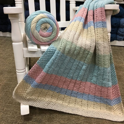 Knitting Patterns Galore Vertical Lines Baby Blanket