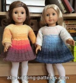 American Girl Doll Pleated Skirt Dress