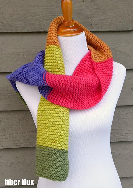 Red Heart Beginner Garter Drop-Stitch Scarf Pattern