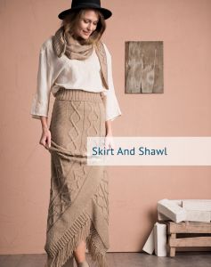 Cable Knit Skirt and Shawl