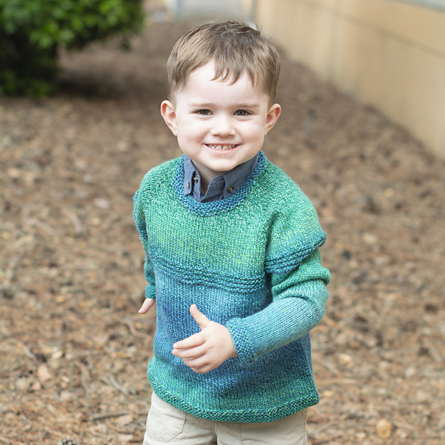 Knitting Patterns Galore Top Down Gradient Kid’s Sweater