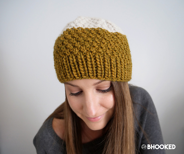 Knitting Patterns Galore Double Moss Stitch Hat