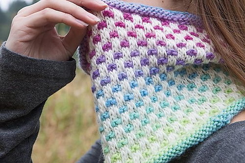 Knitting Patterns Galore Dotty Cowl