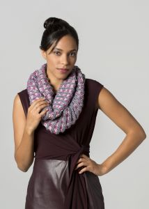 Raspberry Fisherman's Rib Cowl