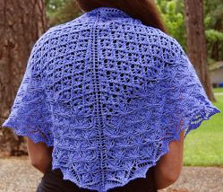 Leaf Border Short Rows Brioche Shawl