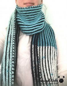 Easy Color Block Brioche Scarf