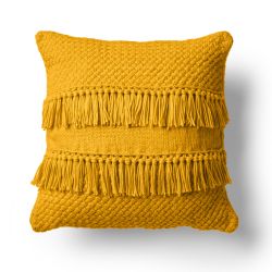 Texture and Fringe Pillow