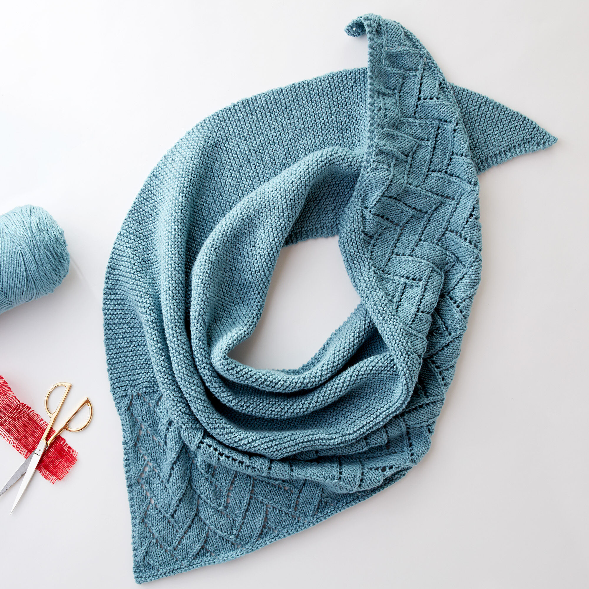 Knitting Patterns Galore - Asymmetrical Lace Shawl