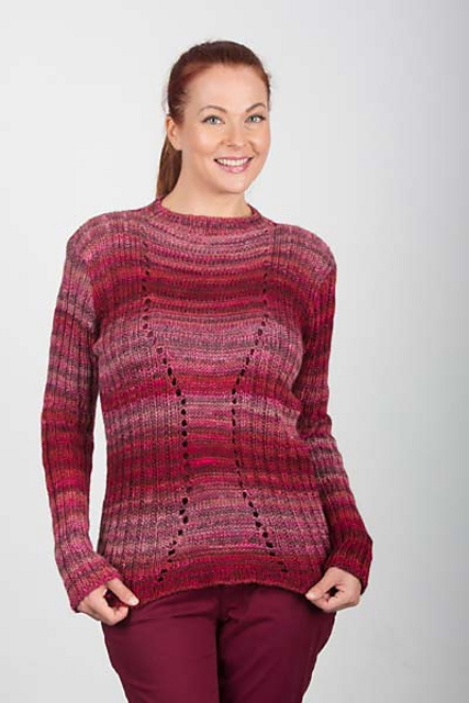 Knitting Patterns Galore - Ribbed Hourglass Pullover