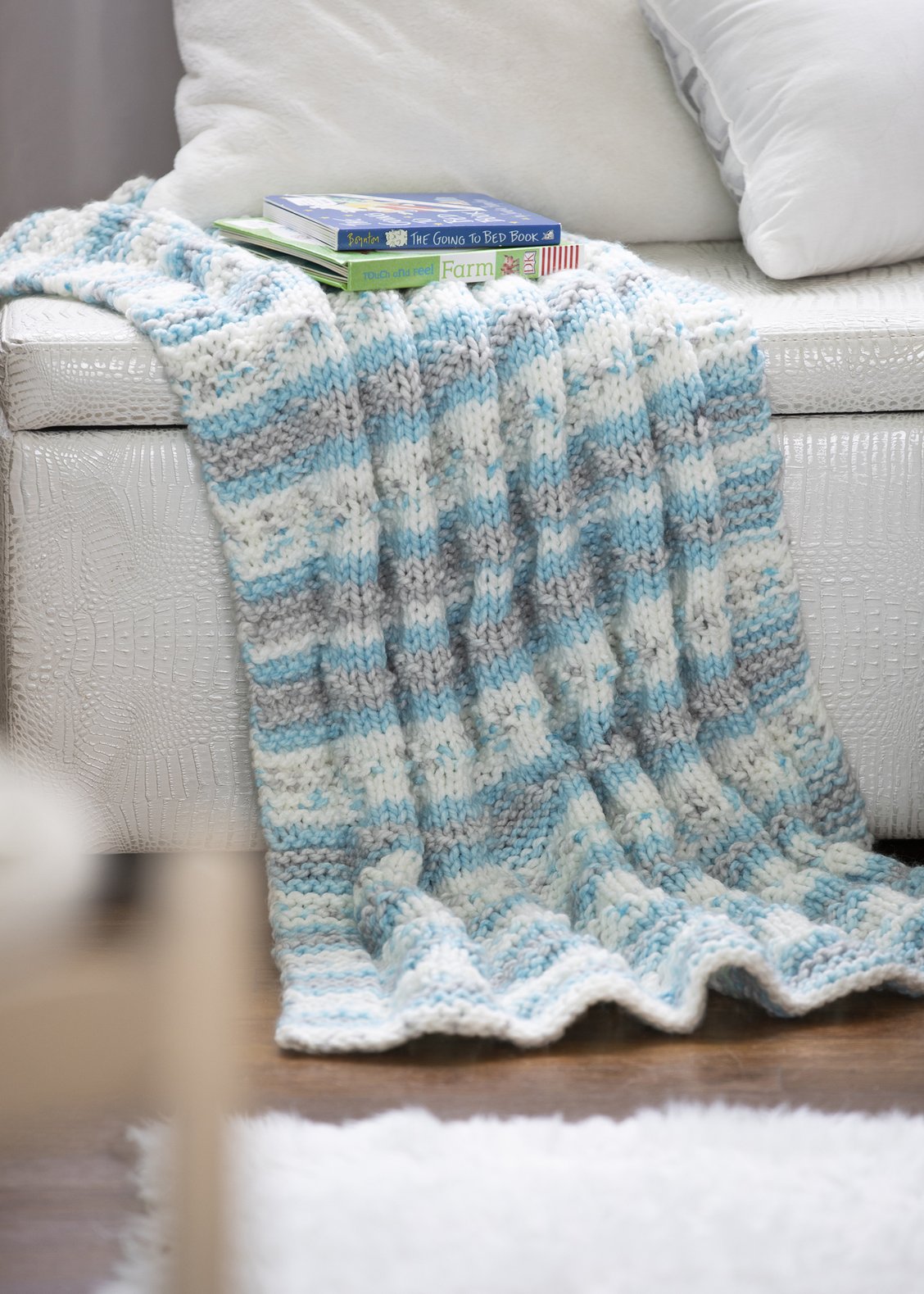 Knitting Patterns Galore Pique Diamonds Baby Blanket