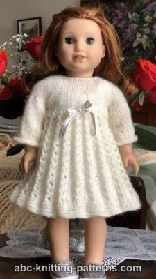 American Girl Doll Pleated Lace Dress
